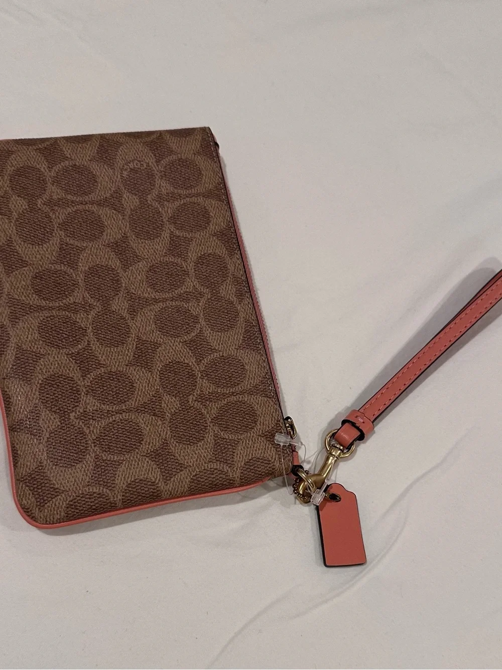 Coach wristlet brown